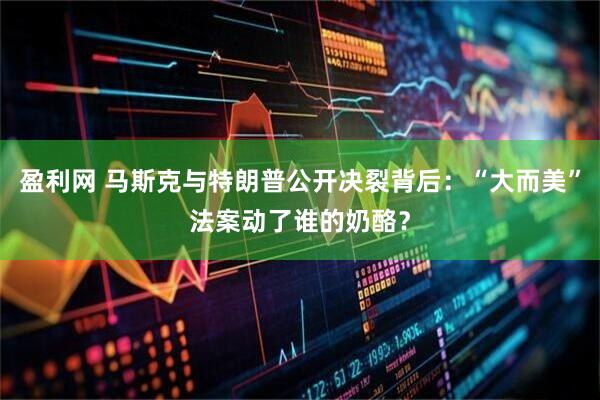 盈利网 马斯克与特朗普公开决裂背后：“大而美”法案动了谁的奶酪？